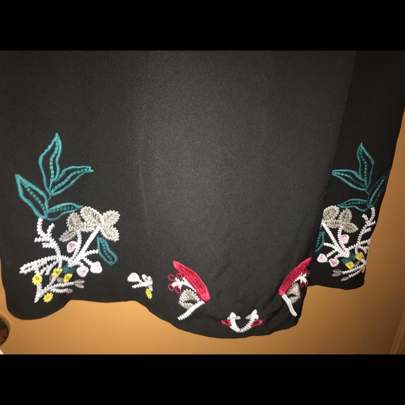 Floral Embroidered A-Line Dress - Picture 5 of 5